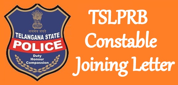 TSLPRB Constable Joining Letter