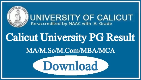 Calicut University PG Result 2024
