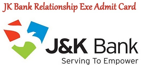 JK Bank Relationship Exe Admit Card 2024