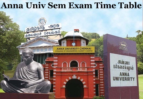 Anna University Exam Time Table 2019