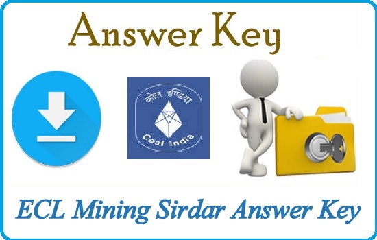 ECL Mining Sirdar Answer Key 2018