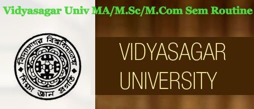 Vidyasagar University PG Routine 2024