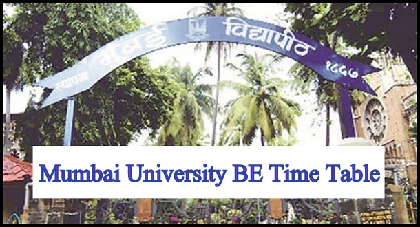 Mumbai University Engineering Time Table 2022