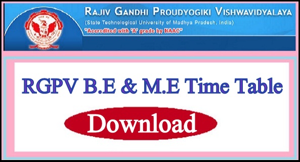RGPV Time Table 2024