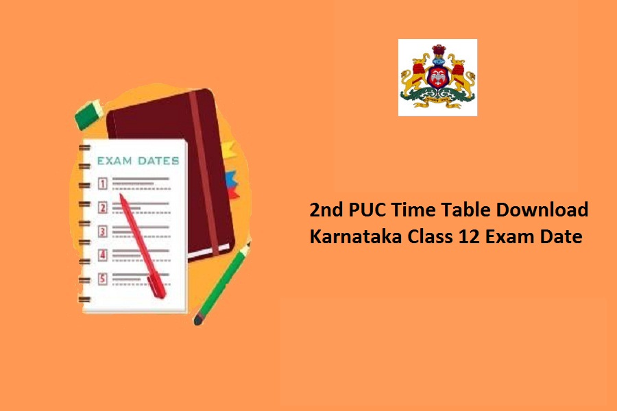 2nd PUC Time Table 2024 Karnataka