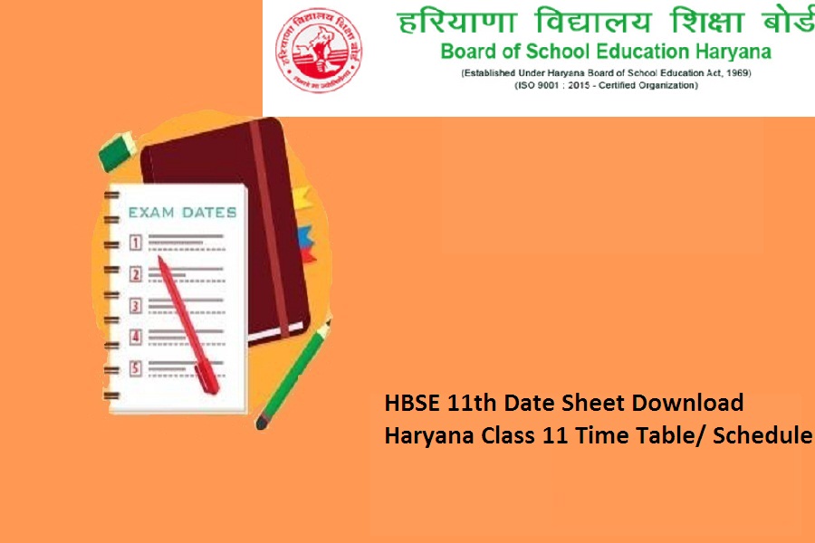 HBSE 11th Date Sheet 2022