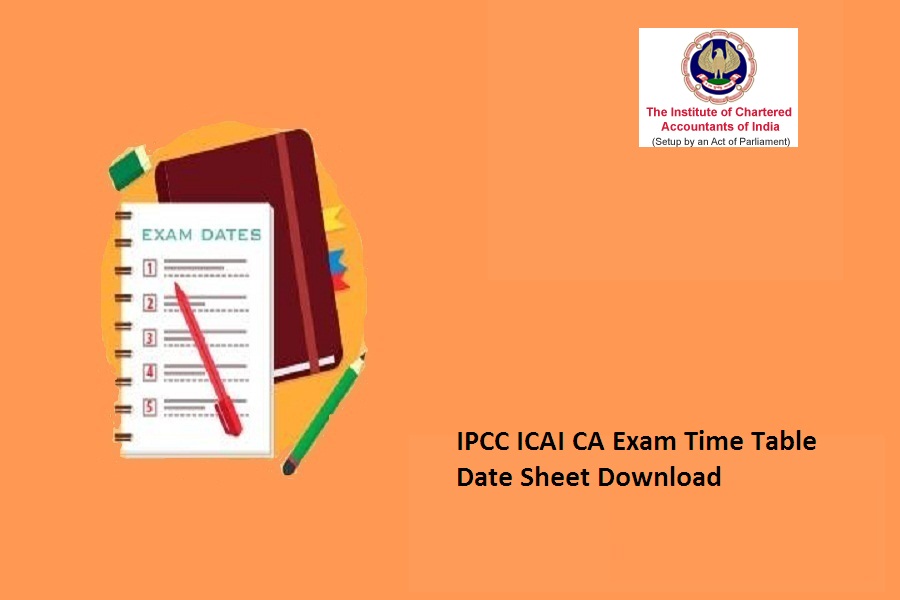 IPCC ICAI CA Exam Time Table May 2024 Date Sheet Download
