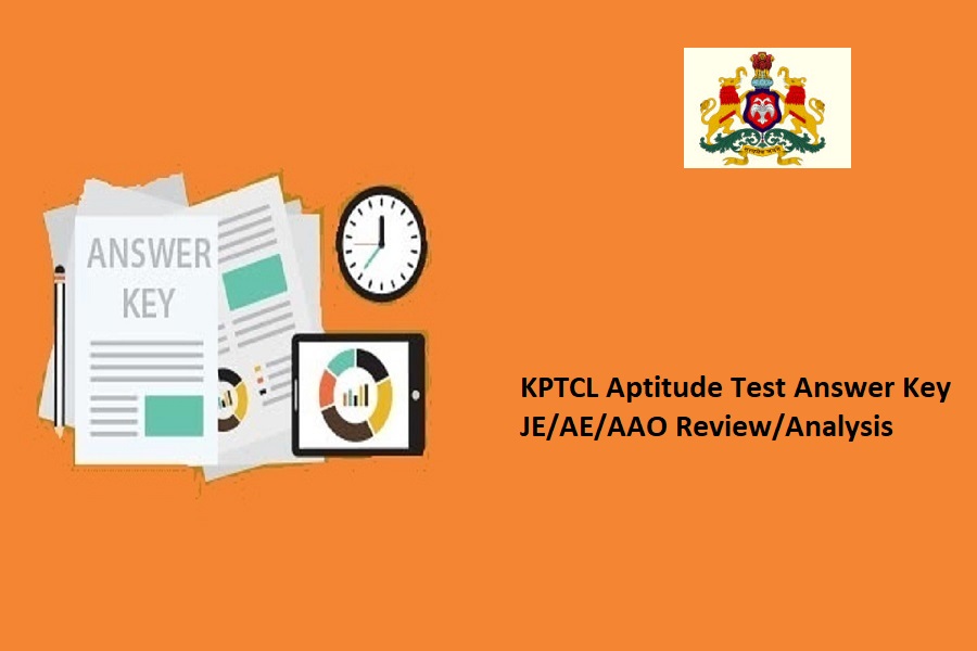 KPTCL Aptitude Test Answer Key 2024