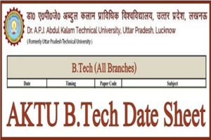 AKTU B.Tech Date Sheet 2024 ~Even (2nd 4th 6th 8th) Sem Exam Schedule