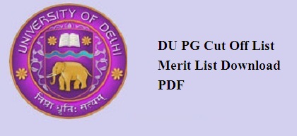 DU PG Cut Off List 2023