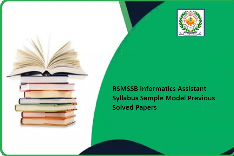 RSMSSB Informatics Assistant Syllabus 2024