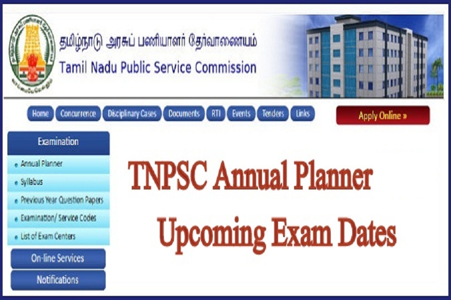 tnpsc annual planner exam dates