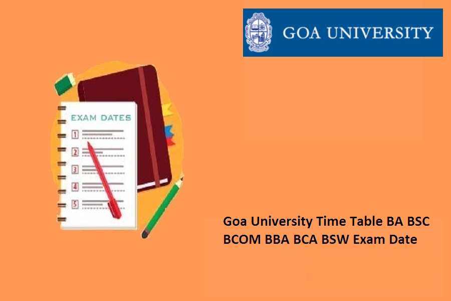 Goa University Time Table 2024