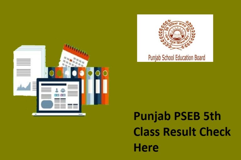 PSEB 5th Class Result 2024 Punjab 5th Result Roll Number & Name Wise