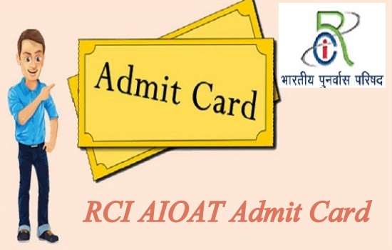 RCI AIOAT Admit Card 2024