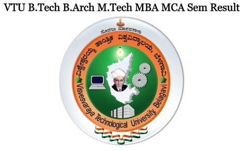 VTU B.Tech B.Arch M.Tech MBA MCA Sem Result