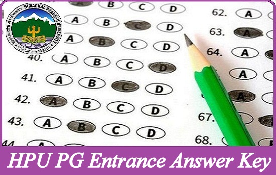 HPU PG Entrance Answer Key 2024