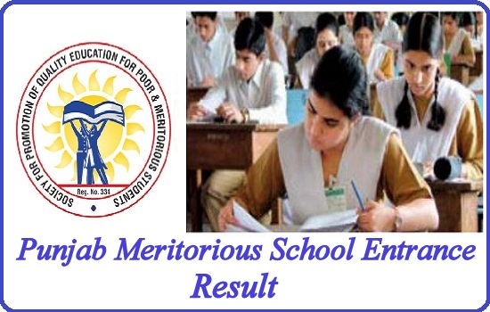 Punjab Meritorious School Entrance Exam Result 2023