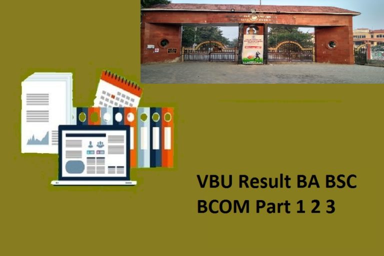 VBU Result 2024 ~ Www.vbu.ac.in Part 1 2 3 BA B.Sc B.Com Marksheet