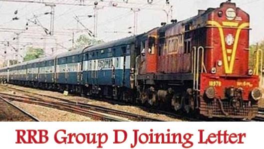 RRB Group D Joining Letter