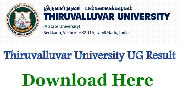 Thiruvalluvar University UG Result 2023