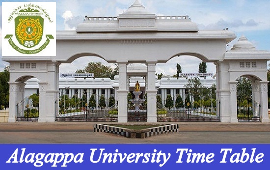 Alagappa University Time Table 2022