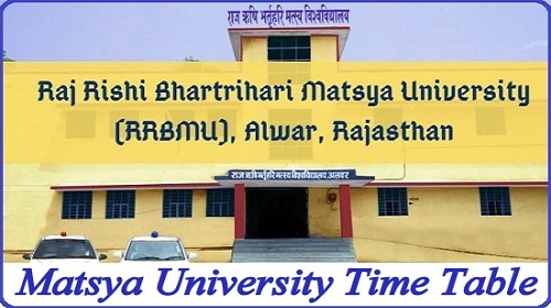 Matsya University Time Table 2023