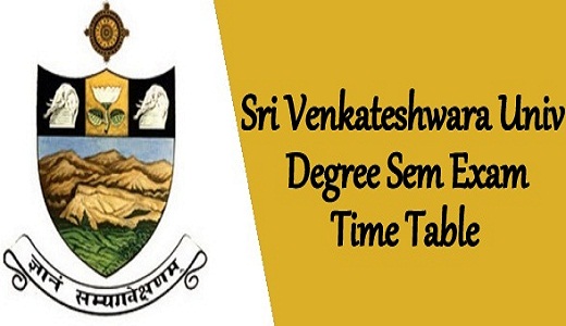 SVU Degree Time Table 2022