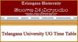 Telangana University Degree Time Table 2024 TU UG 1/3/5 Sem Exam Dates