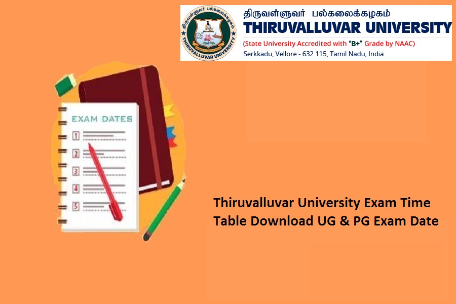 Thiruvalluvar University Exam Time Table 2023