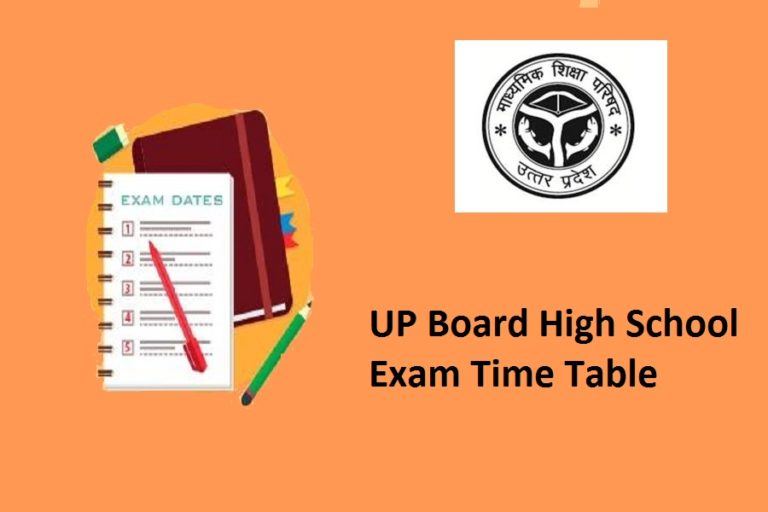 UP Board 10th Time Table 2024 UPMSP High School Exam Scheme PDF