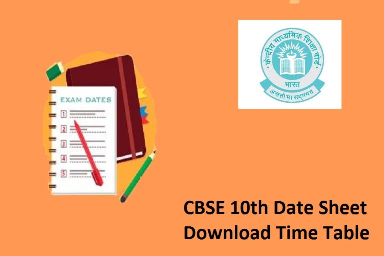 CBSE 10th Date Sheet 2025 www.cbse.gov.in Class Xth Exam Time Table PDF