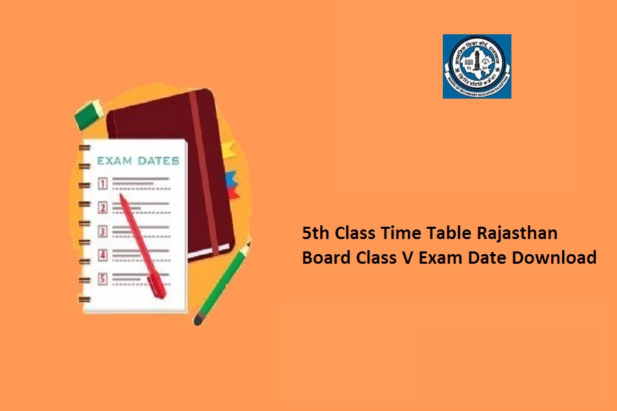 5th Class Time Table 2024 Rajasthan