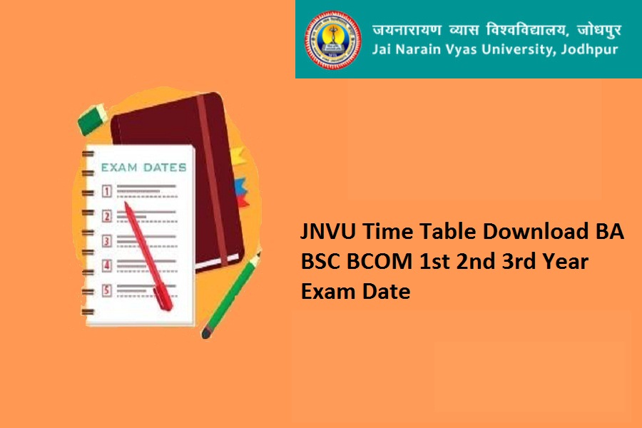 JNVU Time Table 2023