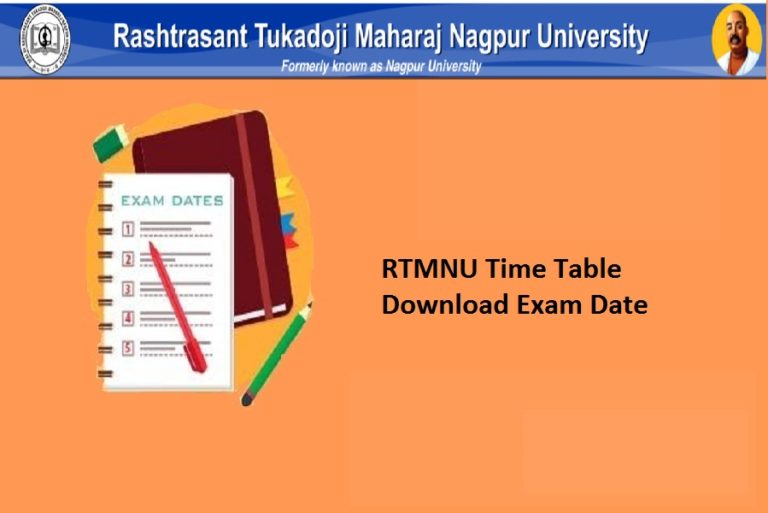 RTMNU Time Table Winter 2024 Nagpur University UG Exam Date