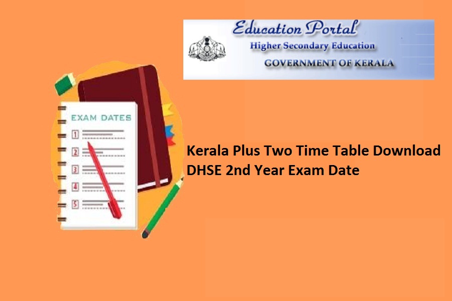 Kerala Plus Two Time Table 2023