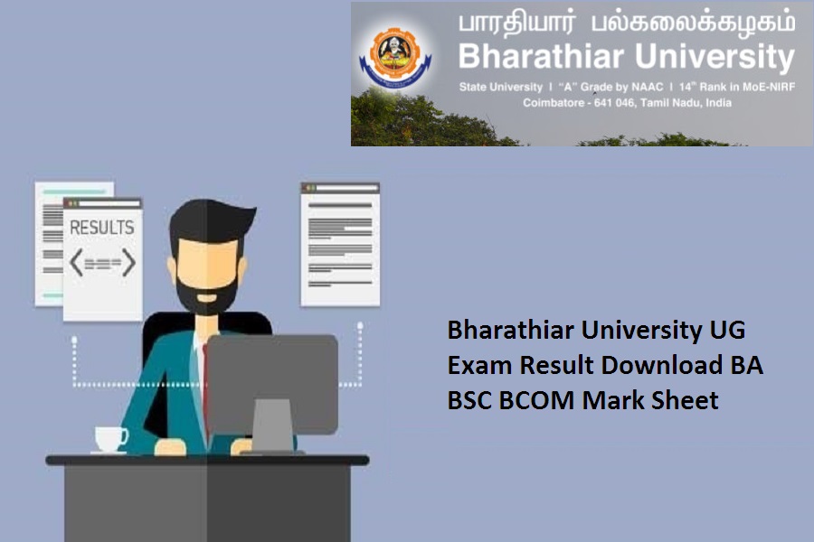 Bharathiar University UG Exam Result 2024 May/ June BA BSC Mark Sheet