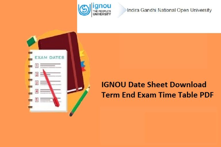 IGNOU Date Sheet June 2024 (Out) UG/ PG Term End Exam Time Table