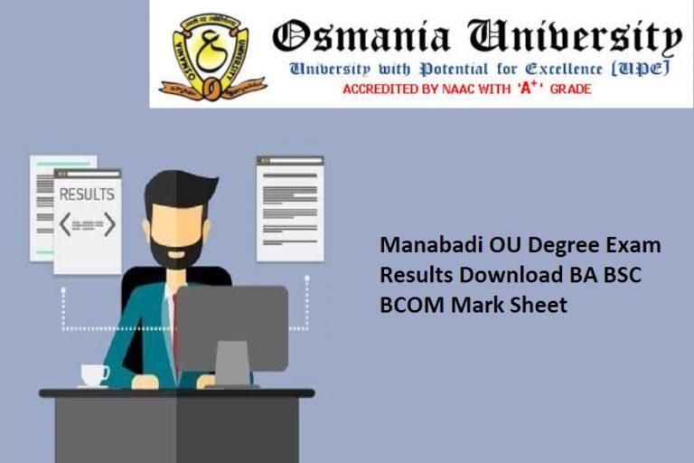 Manabadi OU Degree Exam Results 2024 2nd/4th/6th Sem BA BSC