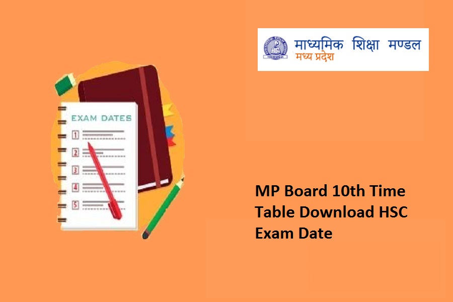 MP Board 10th Time Table 2025