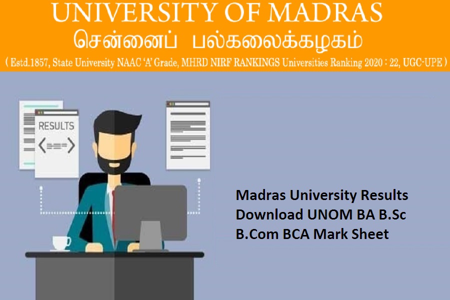 Madras University Results April 2022