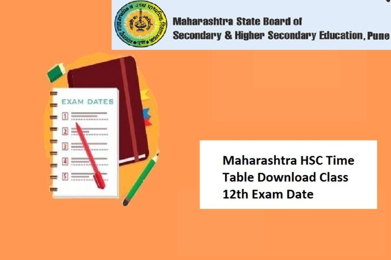 Maharashtra HSC Time Table 2025 MSBSHSE 12th Exam