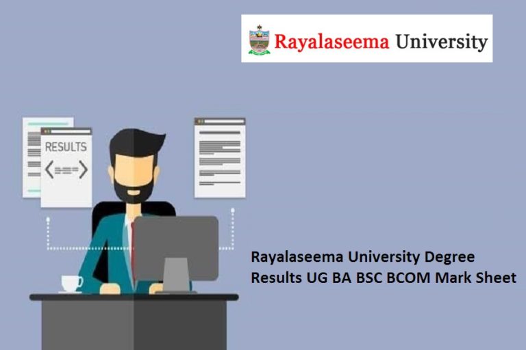 Rayalaseema University Degree Results 2024 2nd 4th 6th Sem BA BSC