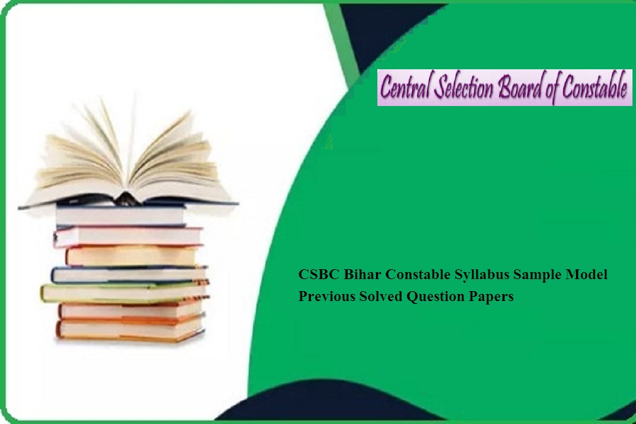 CSBC Bihar Constable Syllabus 2024