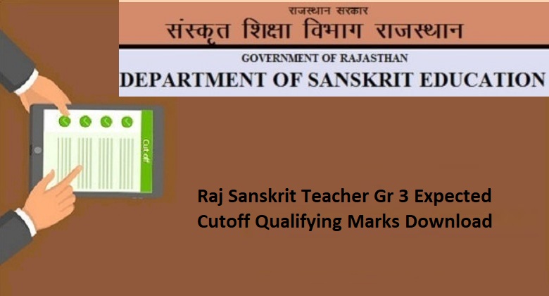 Raj Sanskrit Teacher Gr 3 Expected Cut Off 2024