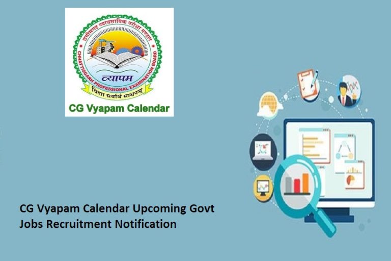 CG Vyapam Calendar 202425 Govt Jobs Recruitment Notification