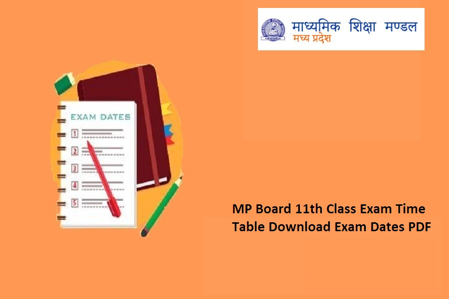 MP Board 11th Class Exam Time Table 2023