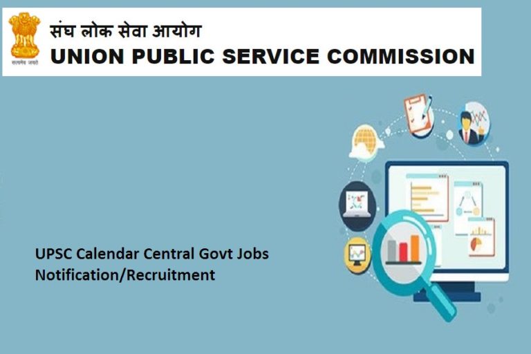 UPSC Calendar 20242025 Central Govt Jobs Notification/Recruitment
