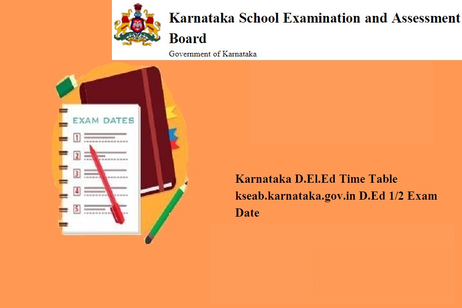 Karnataka D.El.Ed Time Table 2024