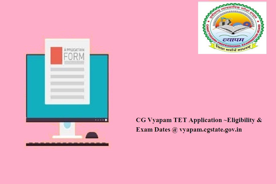 CG Vyapam TET Application 2024